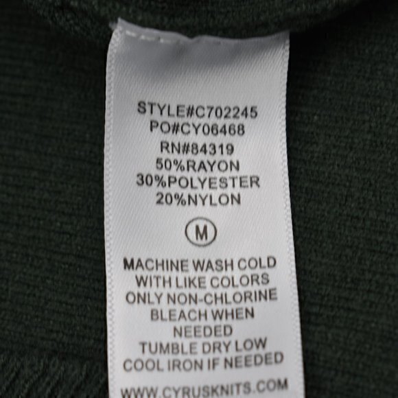 Raya New York Cowl Neck Sweater New with Tags Size Medium Color Forest - Picture 5 of 5